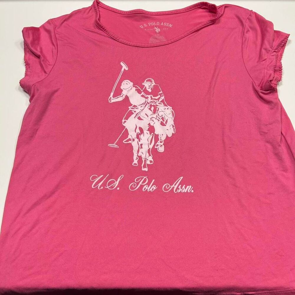Us-polo-assn Women's Pink T-shirt